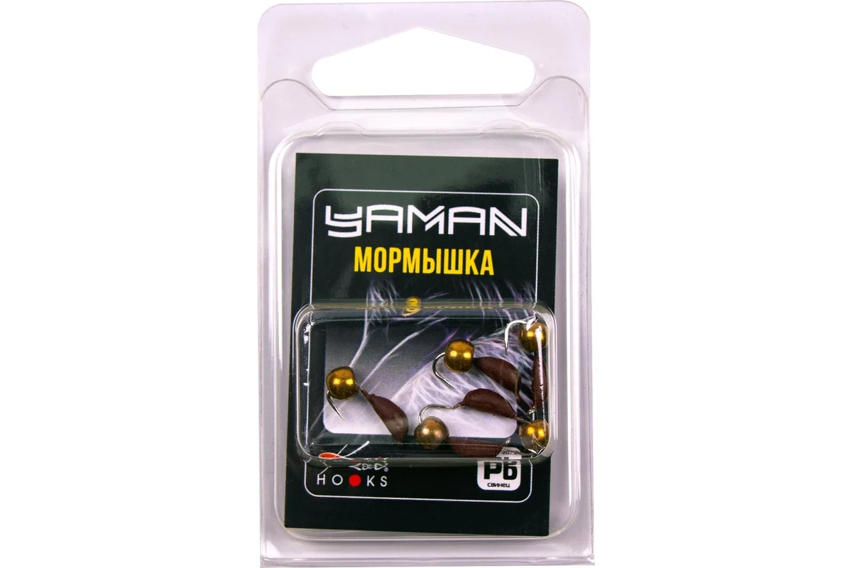 Мормышка вольф. безнас. Яман Банан матовый шоколад №3 0,5гр кубик хамелеон