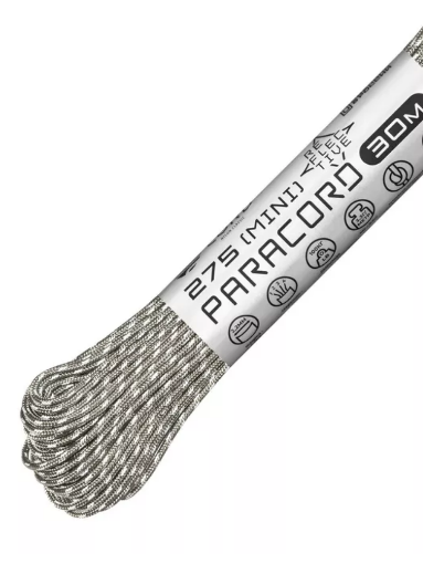 Паракорд 275 (мини) Cord nylon 30м RUS  световозвращающий Grey