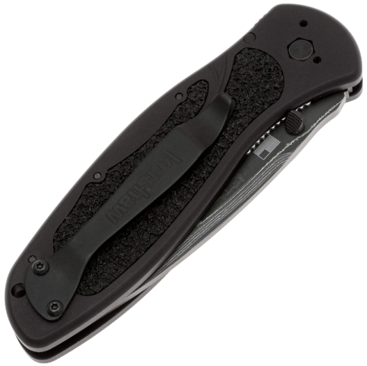 Нож складной Blur, черн. алюм. рук-ть, клинок Дамаск №4