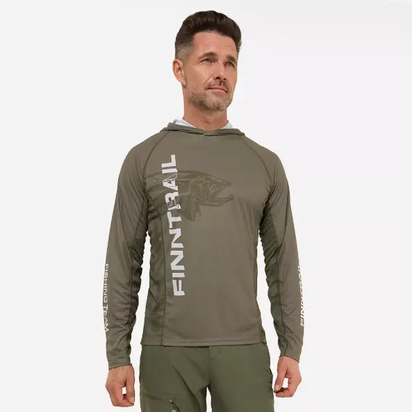 Лонгслив  Finntrail Wave Big Fish 6609 Khaki №1