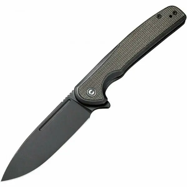 Нож склад. CIVIVI Voltaic Blackwash сталь 14C28N, рукоять Black Steel/Green Micarta