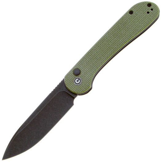 Нож склад. CIVIVI Elementum Button Lock сталь Sandvik 14C28N, рукоять Olive Micarta
