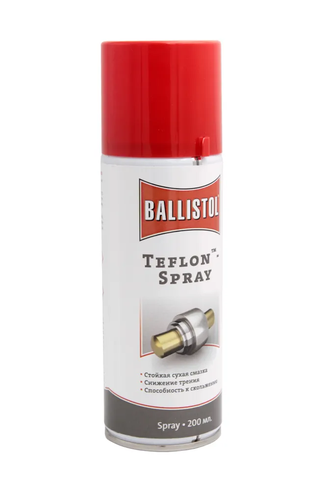 Смазка тефлоновая Ballistol PTFE-Spray (Teflon) 200мл 