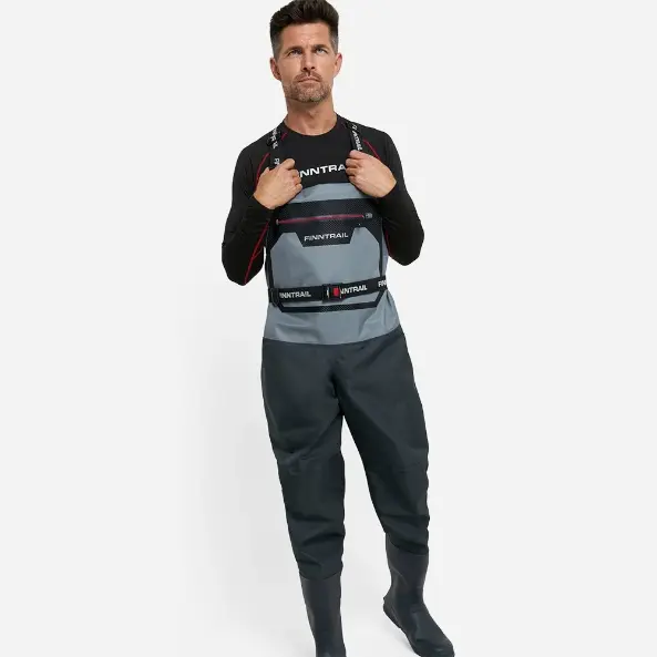Вейдерсы мужские с сапогами Finntrail Airman 5260 Grey №1