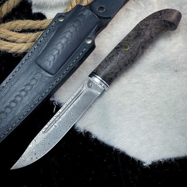 Нож Финка Юсси (ZDI-1016,стаб. карельская береза)