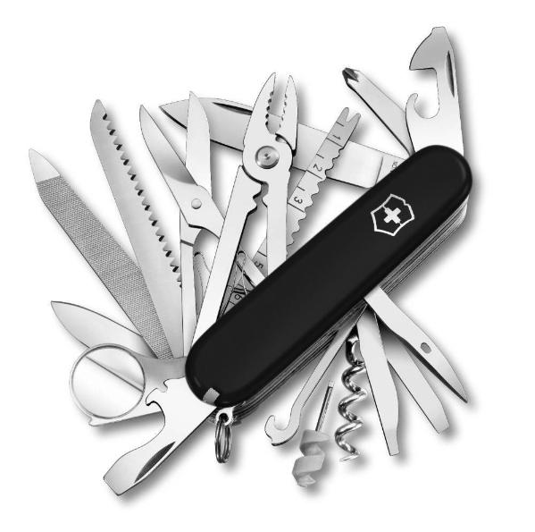 Нож Victorinox Swiss Champ (1.6795.3) 91мм, 33ф. черный