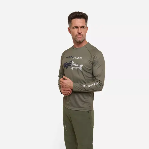 Лонгслив  Finntrail Wave Fish 6611 Khaki №5