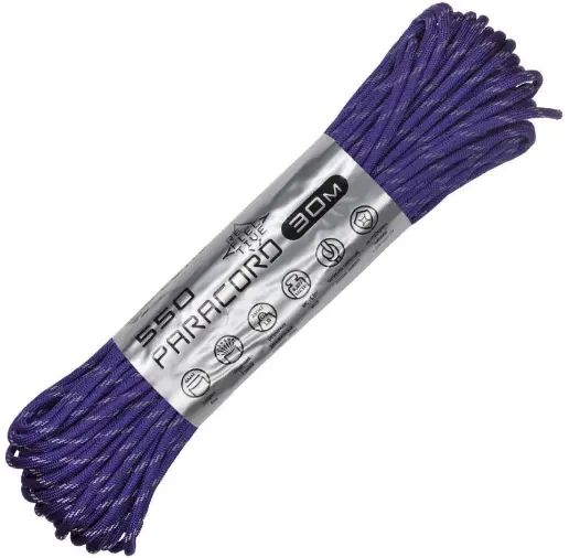 Паракорд 550 Cord nylon 30м RUS  световозвращающий Purple