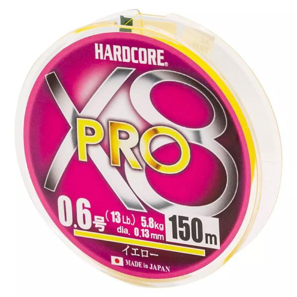 Шнур Duel PE Hardcore X8 Pro 150m Yellow