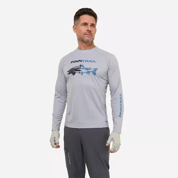 Лонгслив  Finntrail Wave Fish 6611 Grey №3