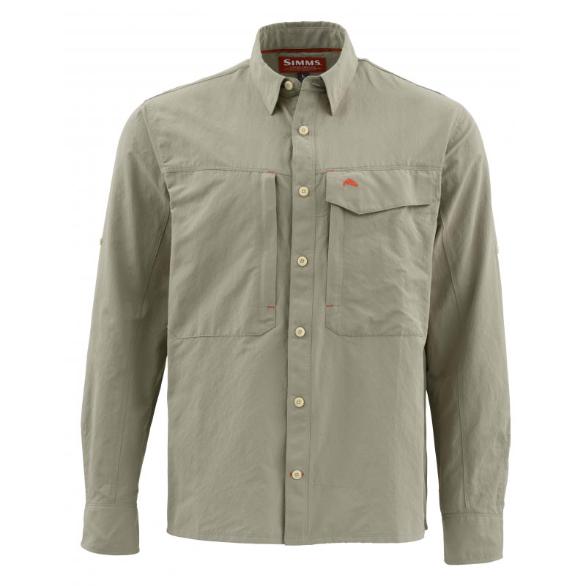 Рубашка Simms Guide LS Shirt-Solid, Dark Khaki