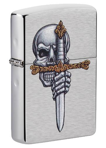 Зажигалка Zippo 49488 Sword Skull Desine Brushed Chrome