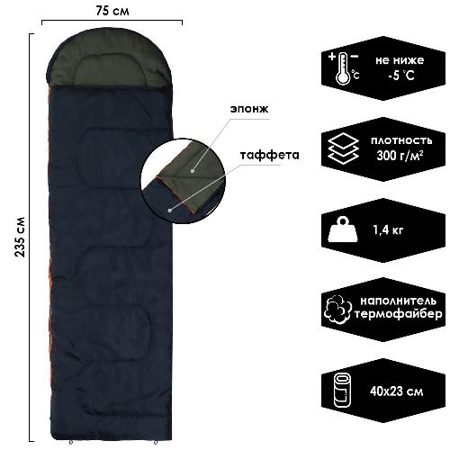 Спальный мешок СП3 -5/+10 (200*35*75)