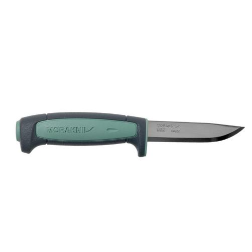 Нож Morakniv Basic 511 углеродистая сталь, пластиковая ручка (серая) зел. вставка