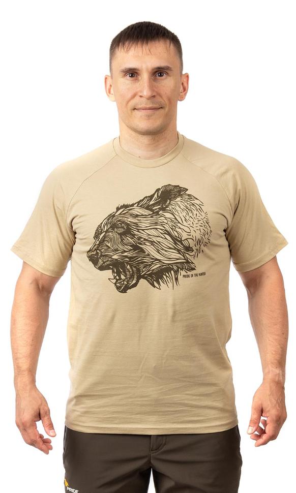 Футболка PRIDE taiga king (хлопок, бежевый)