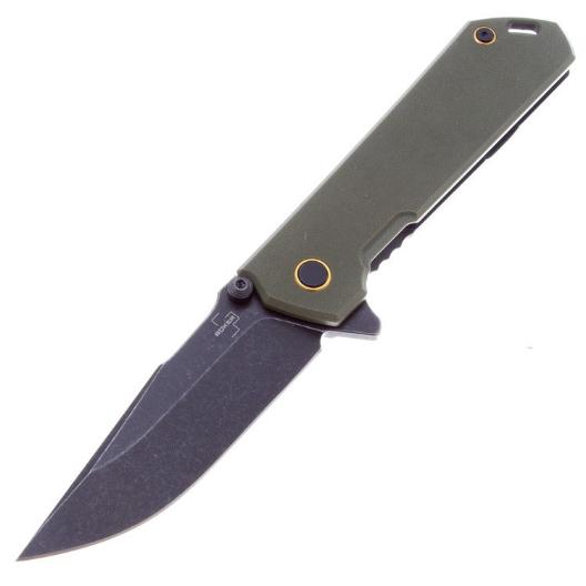 Нож складной Kihon Assisted OD Green, рукоять G10, клинок D2