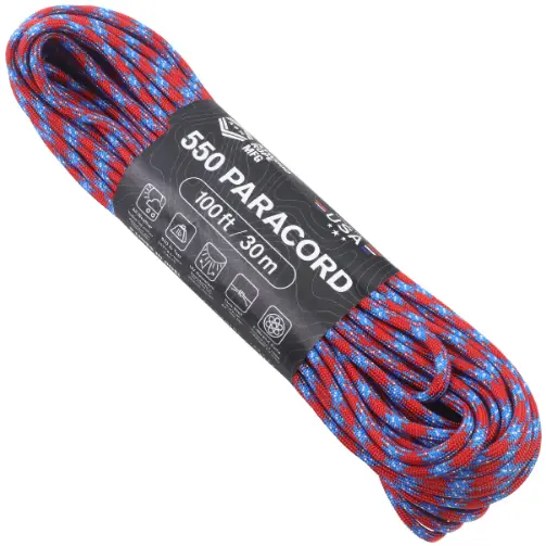 Шнур Paracord 550 Atwoodrope 100ft (Stars and bars)