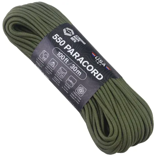 Шнур Paracord 550 Atwoodrope 100ft (Olive)