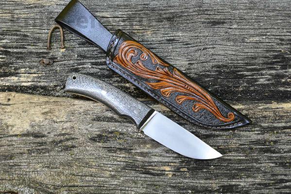 Нож Охотник цм D2 Карбон, форм. ножны №1