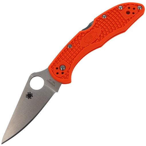 Нож складной Spyderco Delica 4 Lightweight Flat Ground Orange, C11FPOR