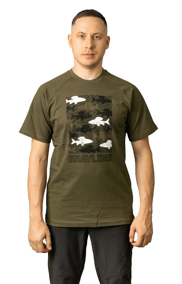 Футболка Grayling Fishes (хлопок, хаки) №3
