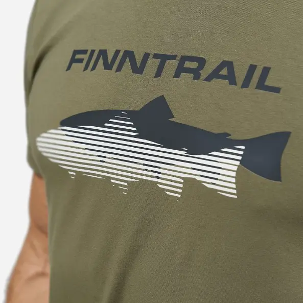 Футболка Finntrail Shadow fish 6706 Khaki_N  №3