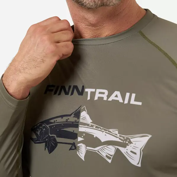 Лонгслив  Finntrail Wave Fish 6611 Khaki №3
