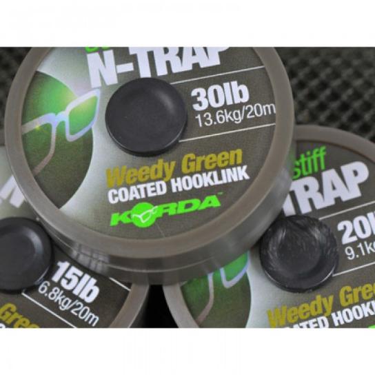 Поводковый материал N-Trap Semi-stiff  Weedy Green 