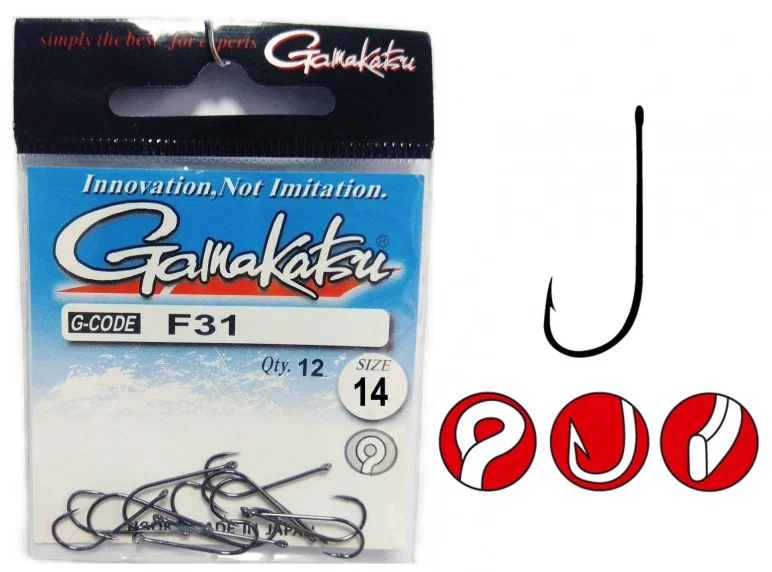 Крючок Gamakatsu F31 N/L Black №4