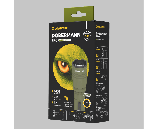 Фонарь Armytek Dobermann Pro Magnet USB Olive Теплый