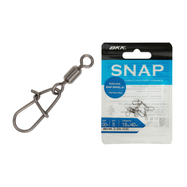 Вертлюг с застежкой BKK Duolock Snap Swivel-51 №1