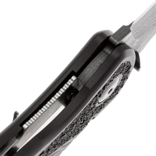 Нож складной Blur, черн. алюм. рук-ть, клинок Дамаск №2