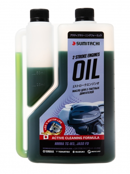 Масло моторное Sumitachi 2-Stroke Engines Oil TC-W3 1л с дозатором