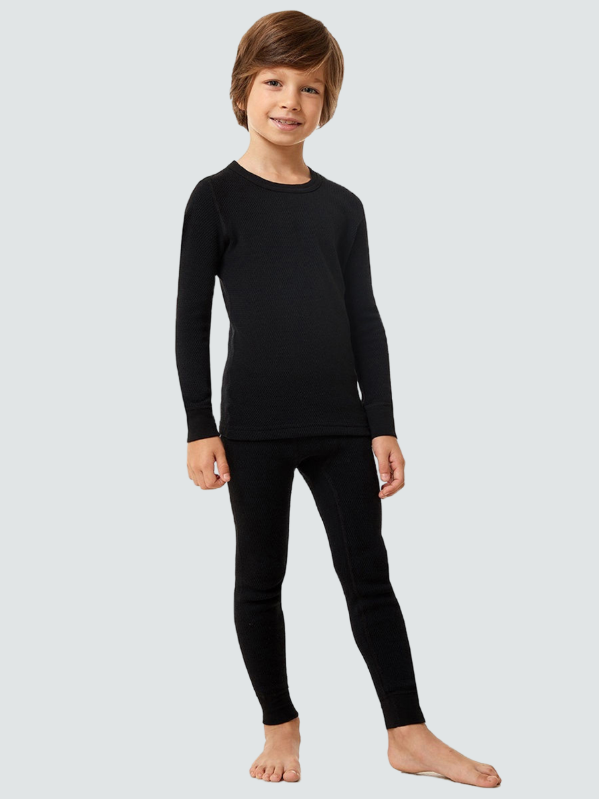 Термобелье для мальчиков Montero Cotton Comfort цв.черный №4
