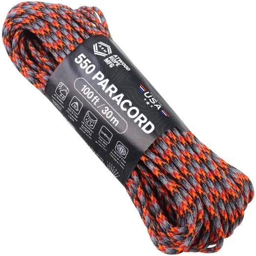 Шнур Paracord 550 Atwoodrope 100ft (lava)