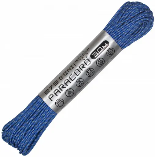 Паракорд 275 (мини) Cord nylon 30м RUS  световозвращающий Blue