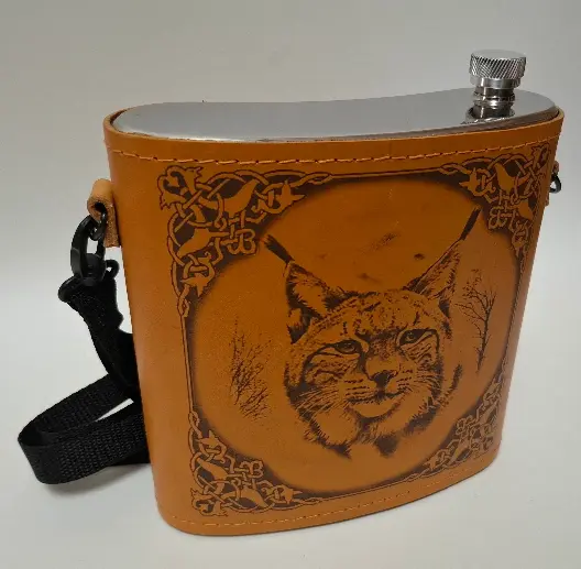 Фляга 510 (рыжая кожа) 1,5л №1