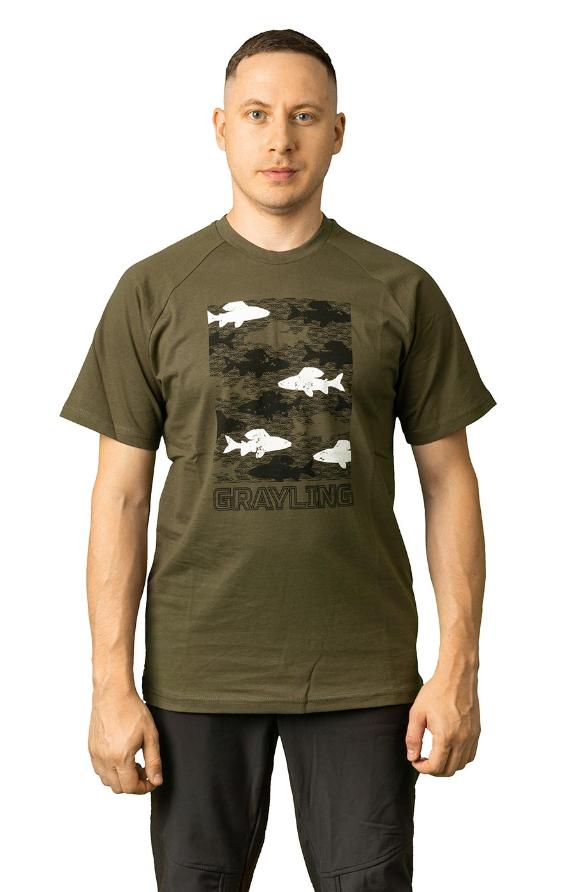 Футболка Grayling Fishes (хлопок, хаки)
