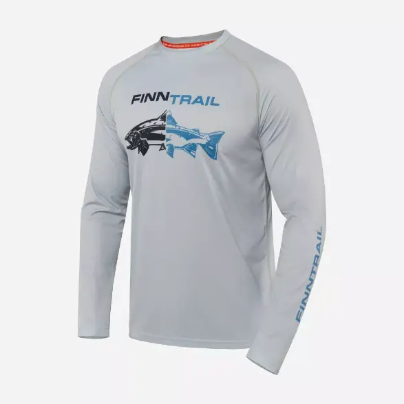 Лонгслив  Finntrail Wave Fish 6611 Grey №1