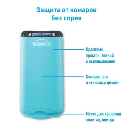 Комплект Thermacell Halo Mini Repeller Blue, прибор антимоскитный, синий №2