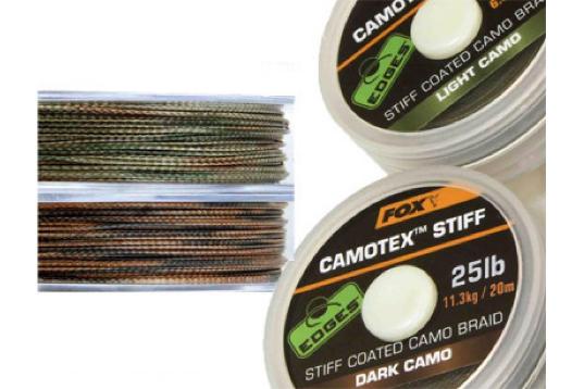 Повод. материал в оплетке EDGES Camotex Stiff-Dark Stiff 