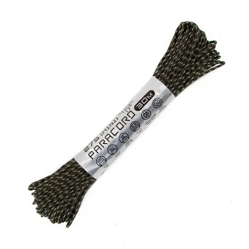 Паракорд 275 (мини) Cord nylon 30м RUS  световозвращающий Army Green