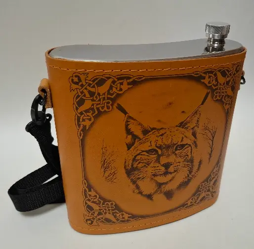 Фляга 510 (рыжая кожа) 1,5л