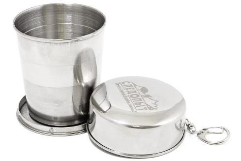 Стакан походный складной средний Следопыт 150мл.