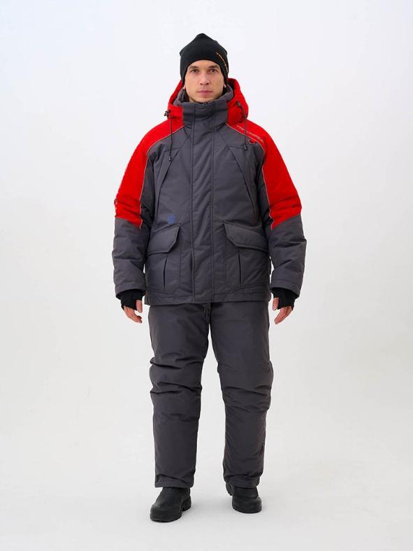 Костюм Скиф -40С (таслан, серый/красно-черный) I (52-54 / 182-188)