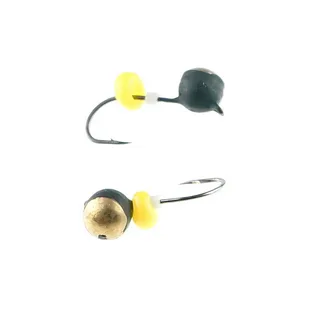 Дробь с петлей золото комб. с эксцентриком красным 4х4мм 935F1