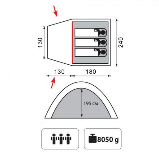 Палатка Bell 3 V2 TRT-80 №1