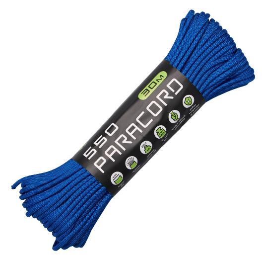 Паракорд 550 Cord nylon 30м RUS  световозвращающий Ultramarine Blue