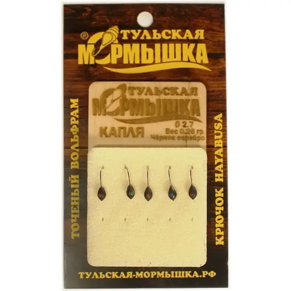 Мормышка тул. Капля d-2,7мм 0,26г, (неокрашенная)