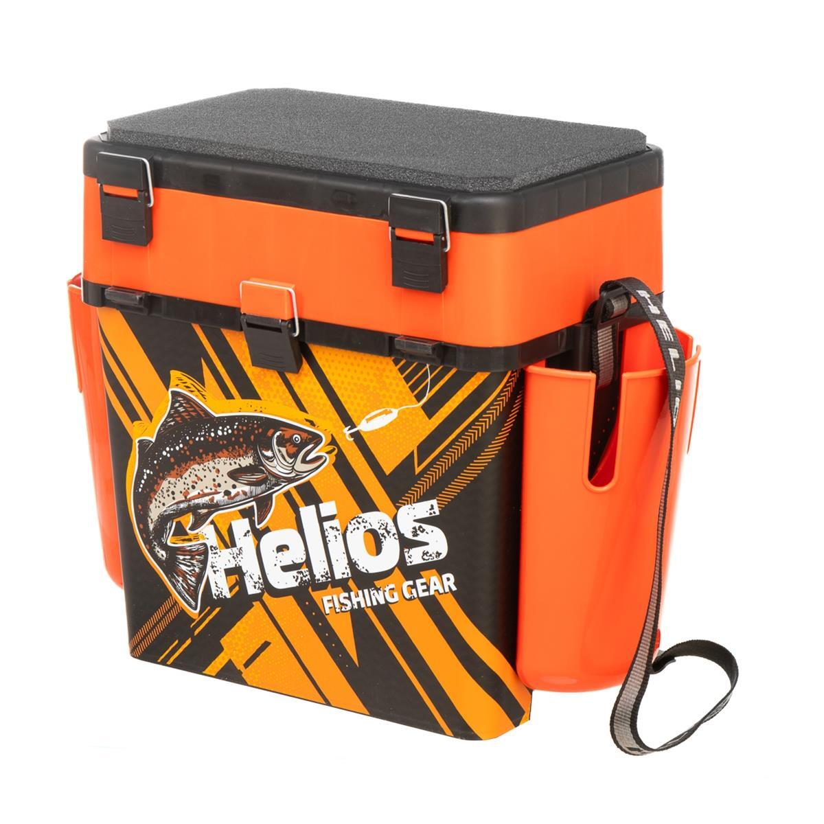 Ящик рыболовный зимний Fishbox TROUT оранжевый с карманами